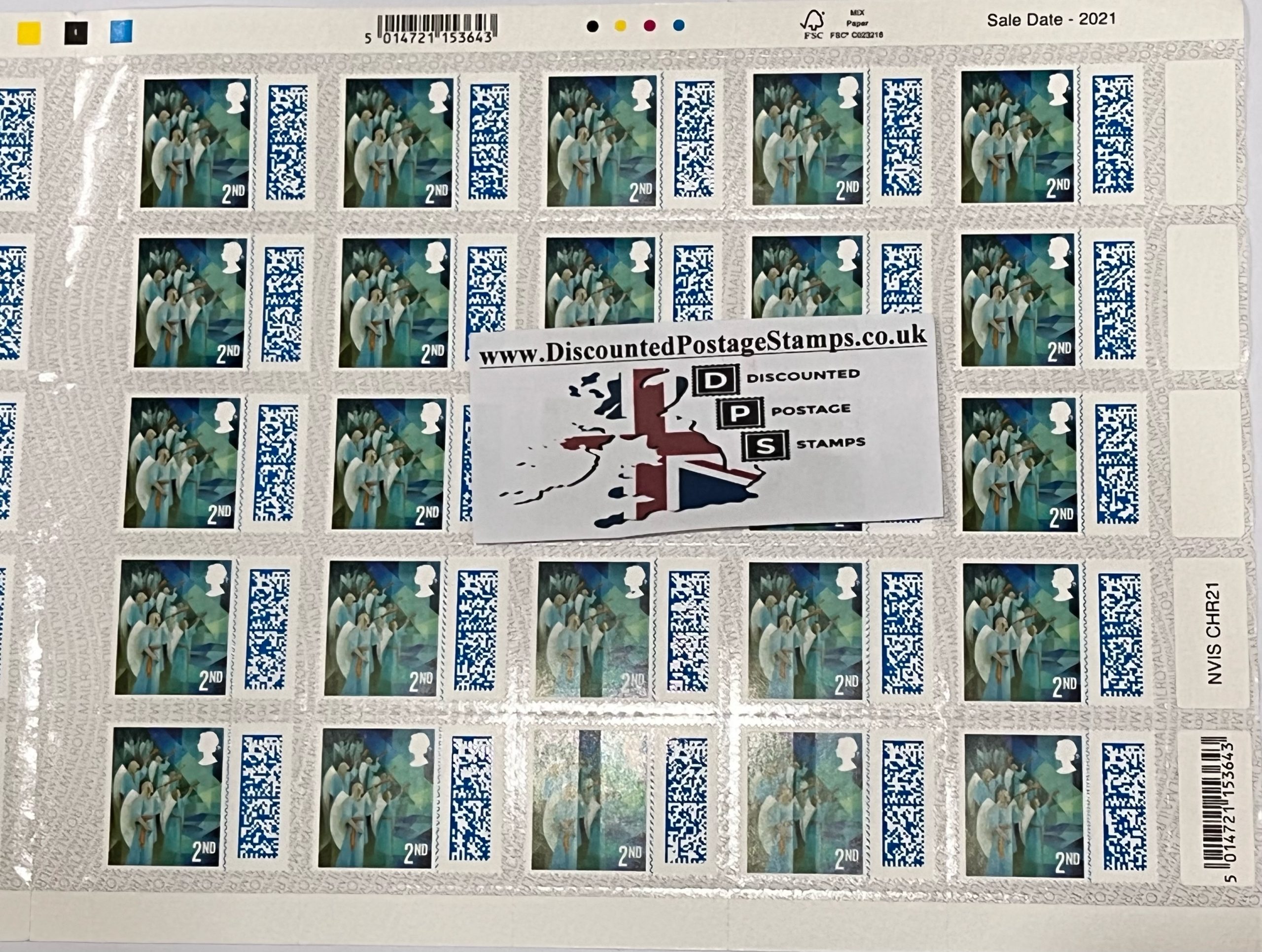 Royal Mail 2nd Class Stamps (Sheet of 50) BBS2